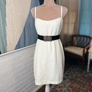 NWT Abercrombie and Fitch Ivory Tweed Dress with Adjustable Straps